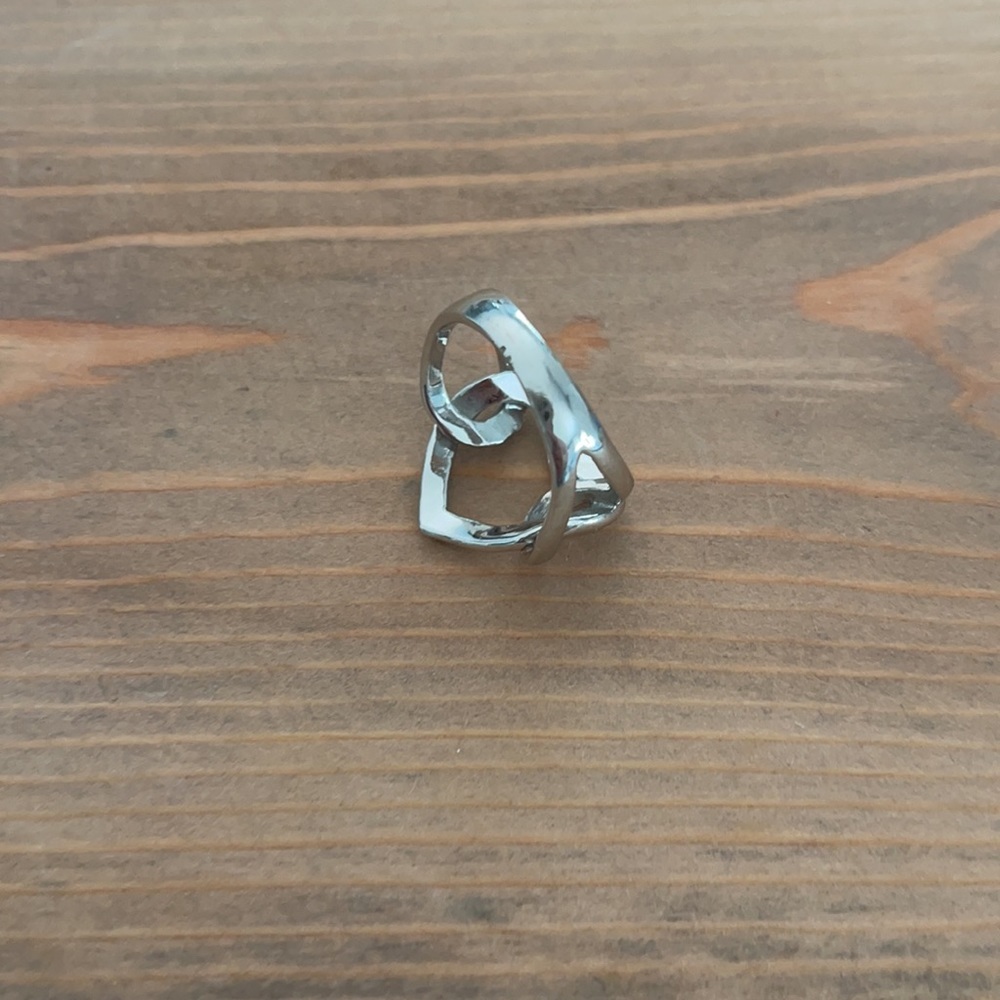 Silver Heart Knot Ring - image 6